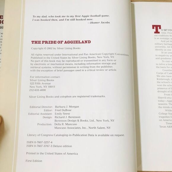 The Pride of Aggieland Texas A&M University Book - Picture 5 of 5